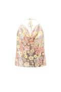 Bloeiende Bloemen Top Met Pailletten