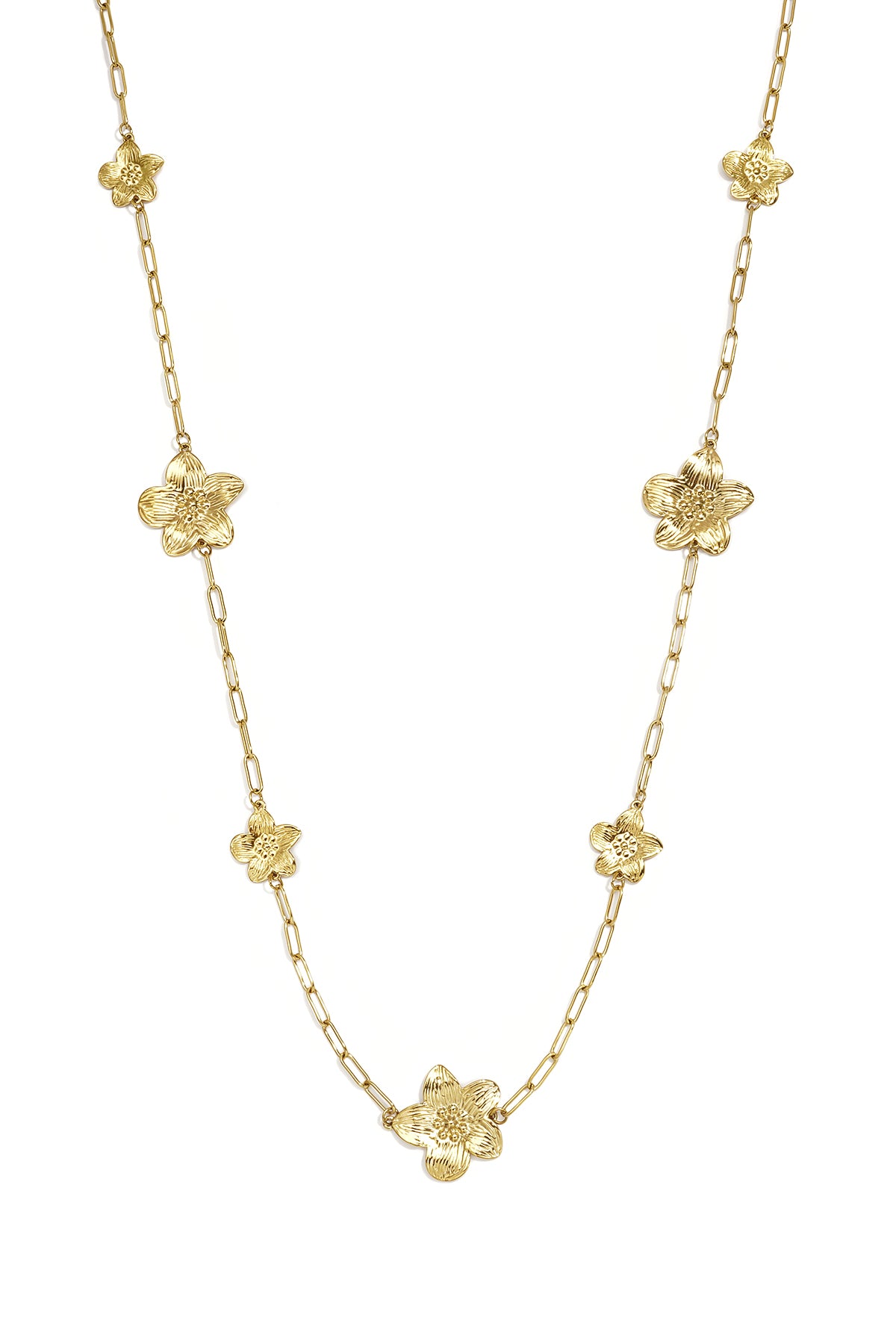 Lange Ketting Met Bloemmotief