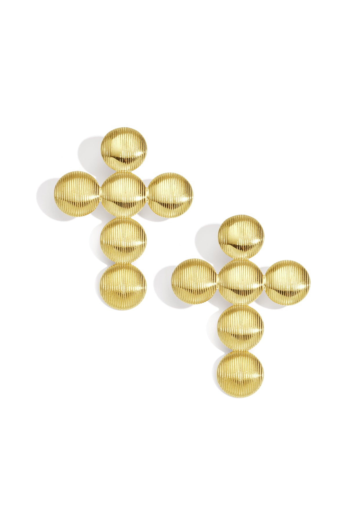 Stijlvolle Gouden Kruisvormige Oorknopjes