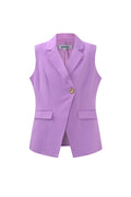 Mouwloze Jas Casual Onsymmetrisch Ontwerp