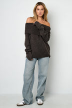 Polyestervezel Vrouwen Off-Shoulder Trui 