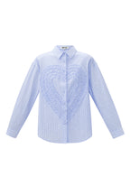 Overhemd Casual Stripes Hart Ruffle Detail