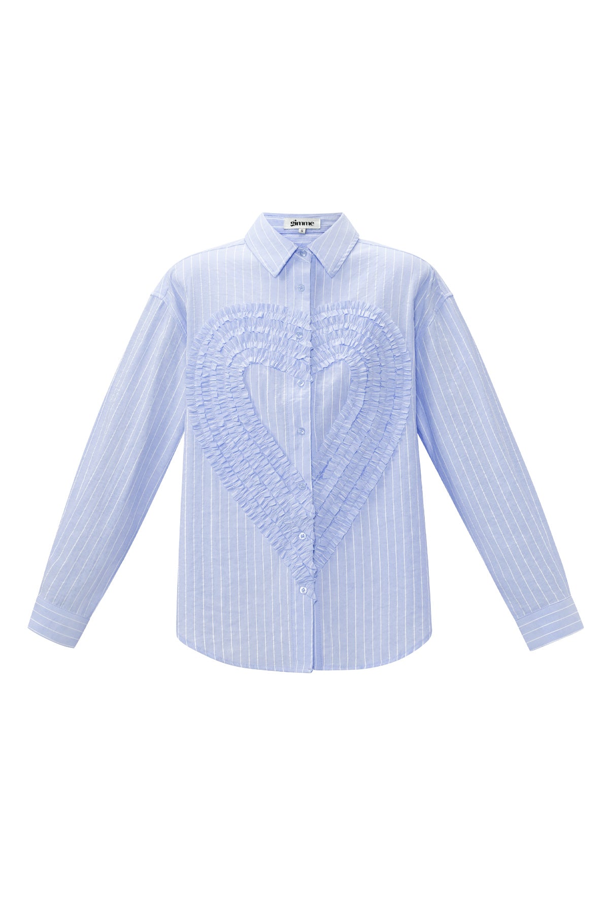 Overhemd Casual Stripes Hart Ruffle Detail