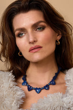 Elegante, Gevlochten Ketting Met Hartjes