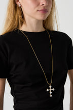 Lange Halsketting Met Strass