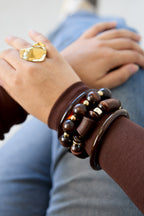 Houten Retro Kralenarmbanden 