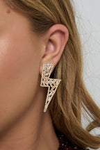 Koperen Oorbellen Geometrisch Elegant Kerst Luxe Serie