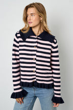 Gebreide Cardigan Casual Strepen