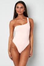 Gebreide Nylon Bodywear Bodysuit Eén-Schouder