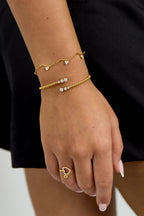 Armband Met Zigzag Patroon En Steentjes