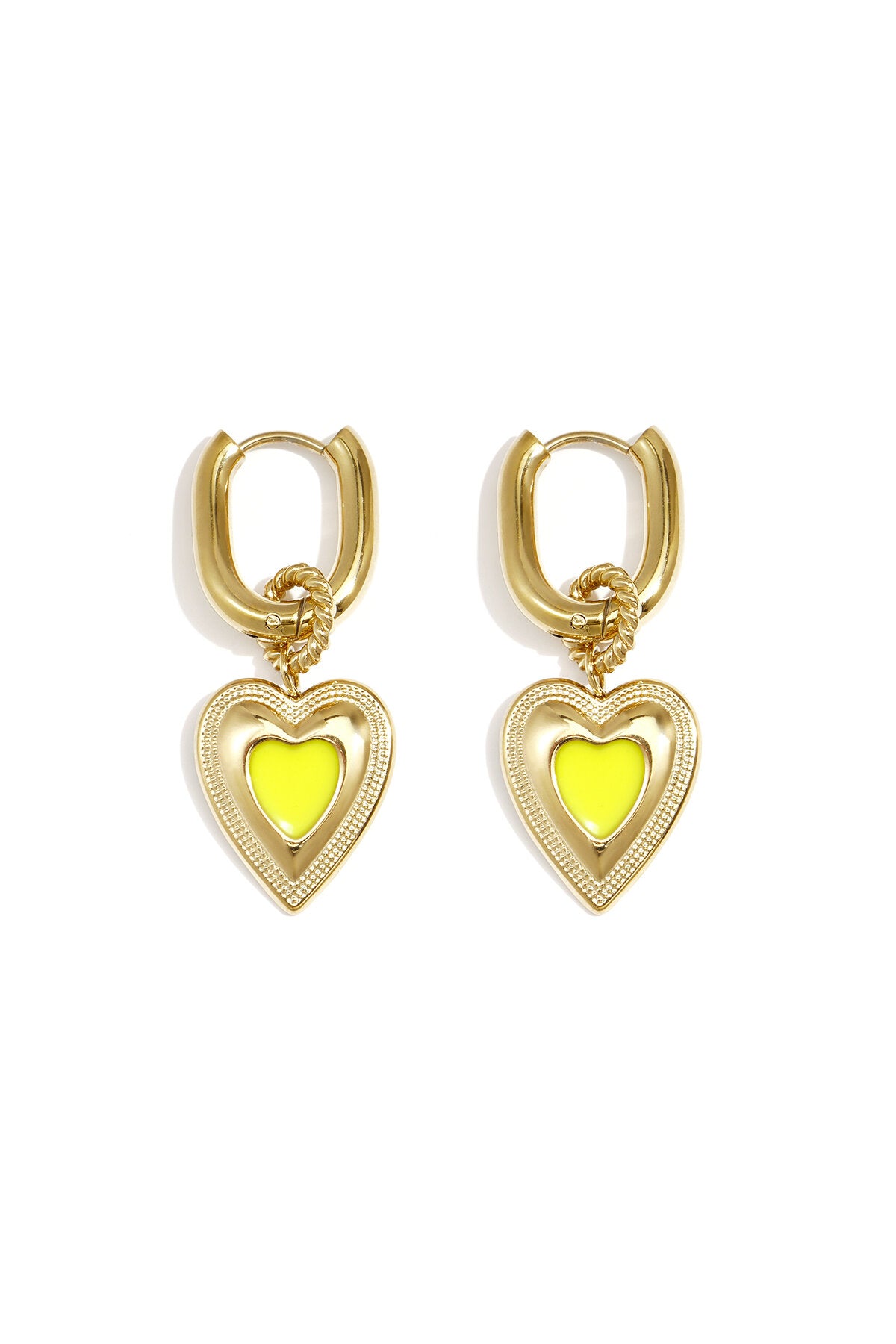 Oorbellen Met Gekleurde Hart Charm