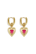 Oorbellen Met Gekleurde Hart Charm