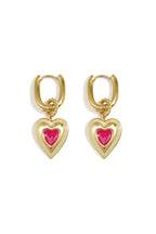 Oorbellen Met Gekleurde Hart Charm