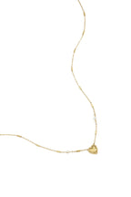 Ketting Met Parel, Steentje En Statement Hart