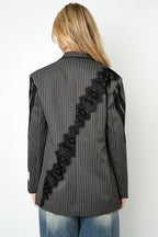 Elegante Gestreepte Damespak