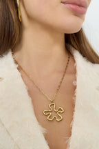 Ketting Met Hangende Bloemcharm