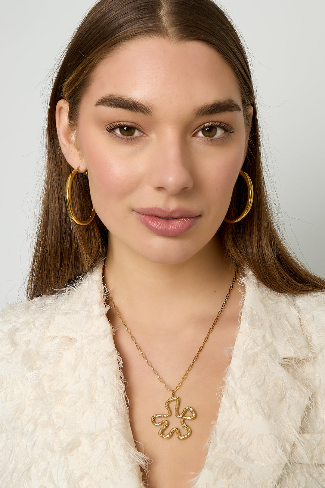 Ketting Met Hangende Bloemcharm