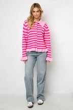 Gebreide Cardigan Casual Strepen