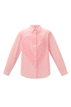 Overhemd Casual Stripes Hart Ruffle Detail