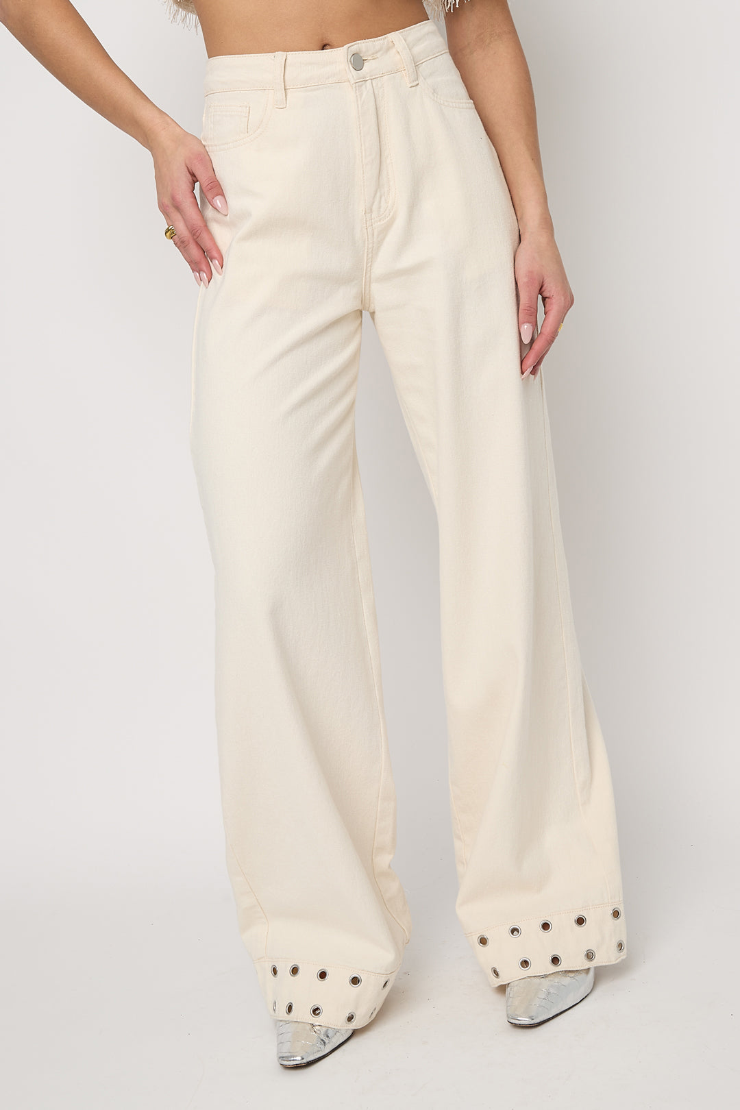 Eyelet Statement Jeans