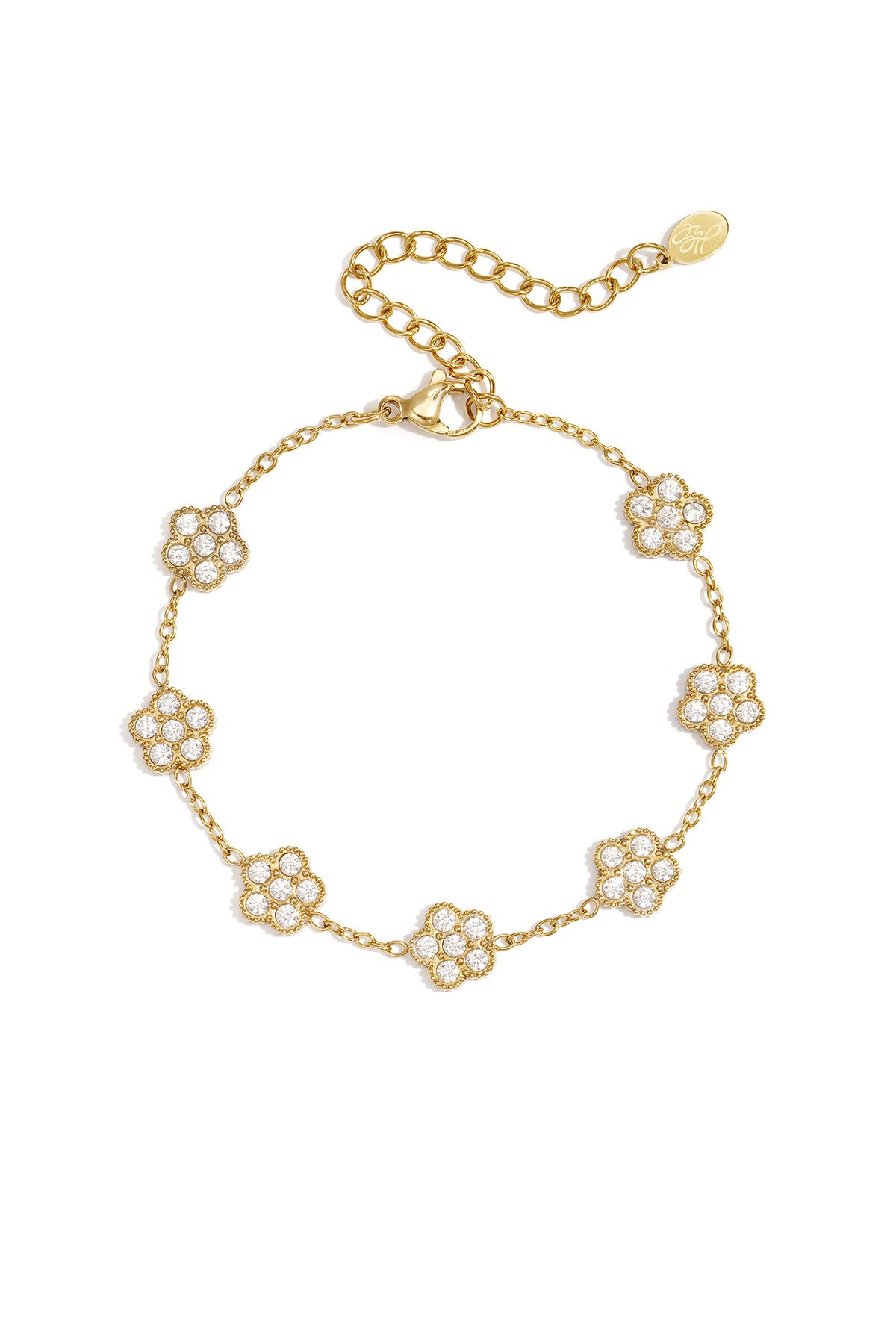 Elegante Armband Met Bloemenbedeltjes
