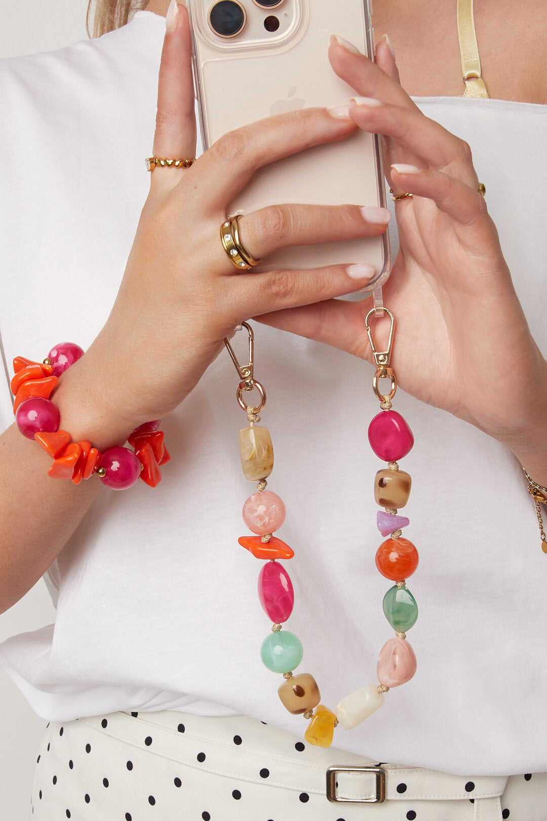 Stijlvolle Acryl-telefoonketting
