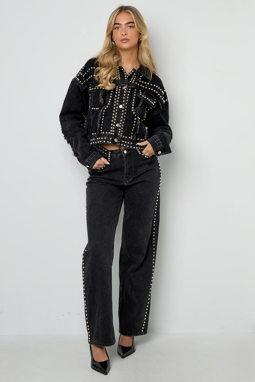 All Fit Zwart Denim Broek