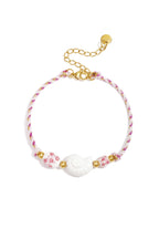 Armband Van Touw Met Schelp En Kralen Met Bloemdesign