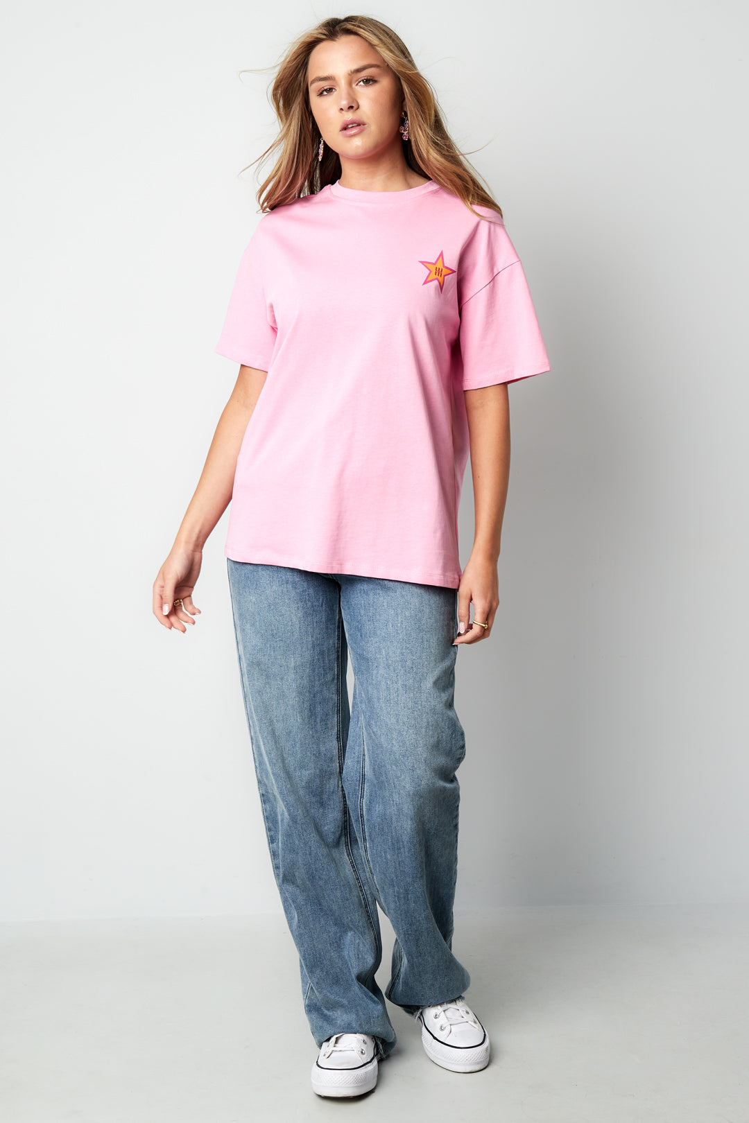 T-shirt Casual Ster Borduurwerk